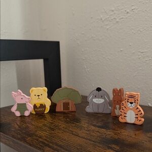 Winnie the Pooh Character wooden  Figurines Set -from Adam’s and company